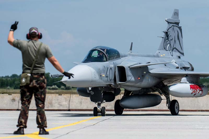 Nemzetközi gyakorlaton vettek részt magyar Gripenek