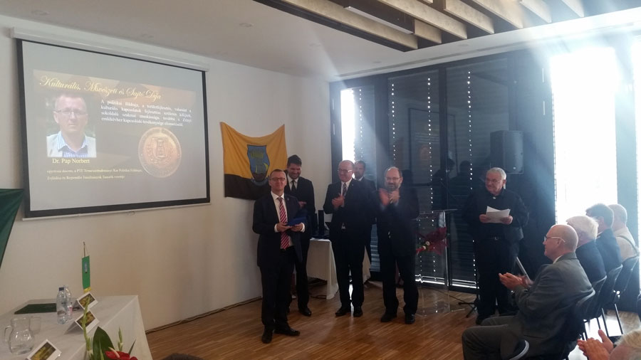 Kulturális Díjat kapott dr. Pap Norbert