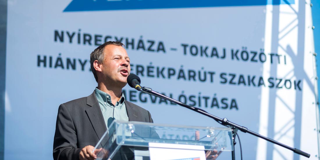 Átadták a Nyíregyháza és Tokaj között megépült kerékpárutat