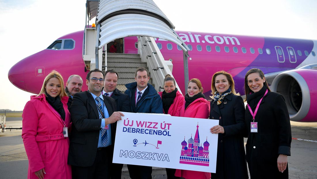 A WizzAir elindította a Debrecen-Moszkva járatát