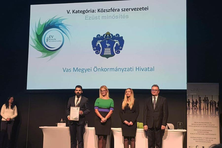 Országos díj a Vas Megyei Önkormányzati Hivatalnak