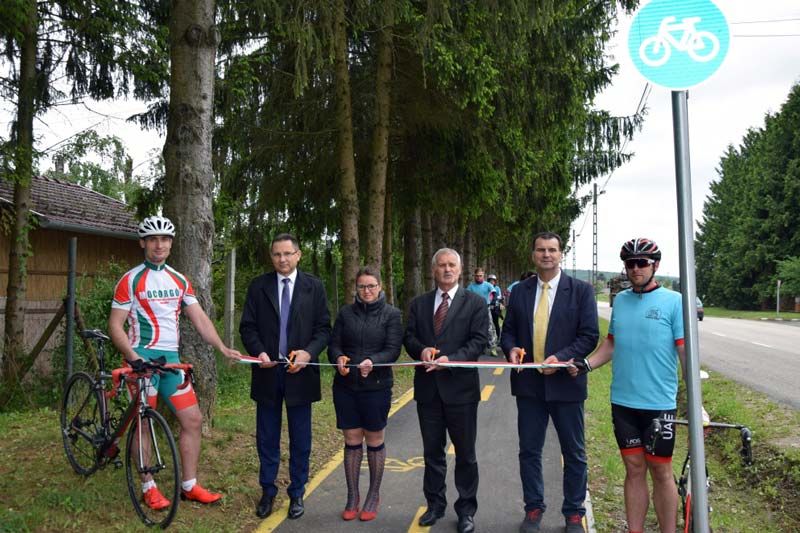 Kerékpárutat adtak át a Zala megyei Lentiben