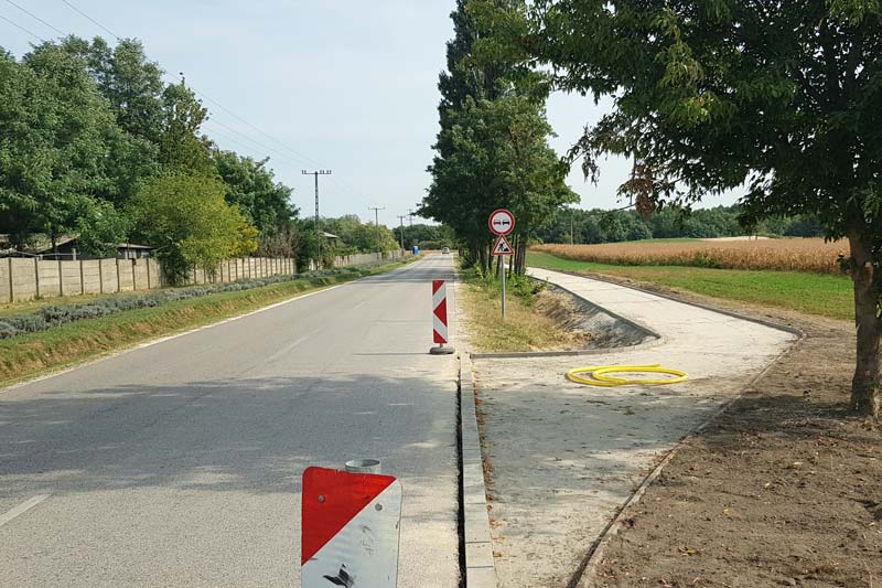 Kerékpárút épül Dunavarsányban