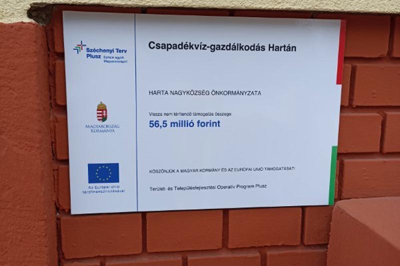 Csapadékvízhálózat fejlesztése valósul meg Hartán