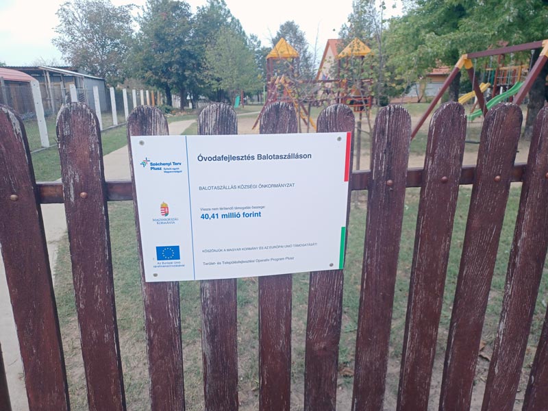 Óvodafejlesztés Balotaszálláson