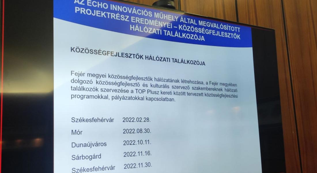 Online szakmai konferenciával zárult a “Fejér megyei identitás erősítése térségi szemléletben” projekt