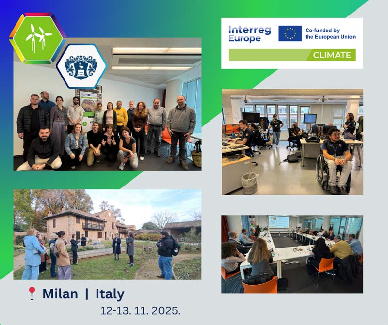 A Vas Vármegyei Önkormányzati Hivatal részvételével zajlott a CLIMATE projekt kétnapos szakmai találkozója Milánóban