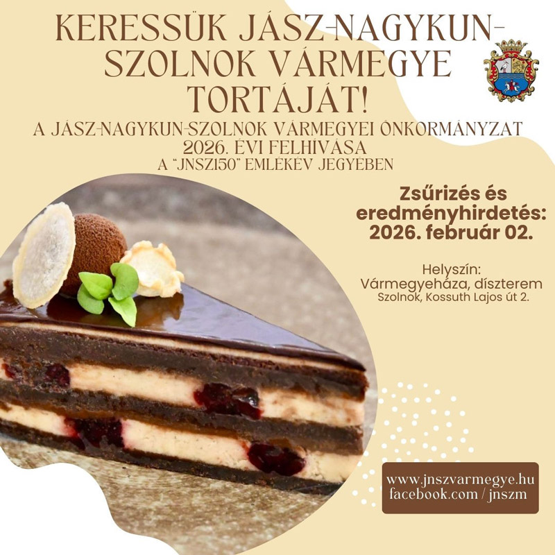 Újra keresik Jász-Nagykun-Szolnok vármegye tortáját!
