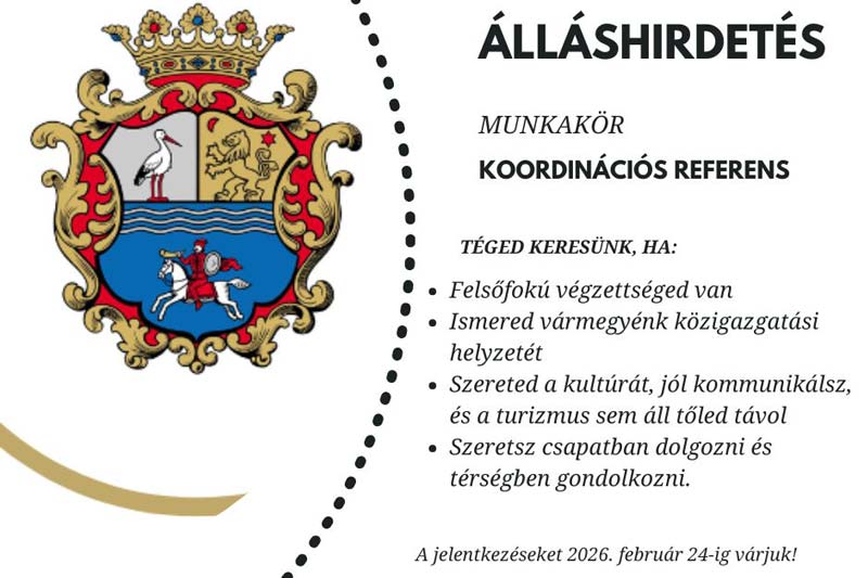 Álláslehetőség: koordinációs referenst keresnek