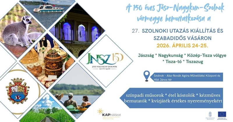 A 150 éves Jász-Nagykun-Szolnok vármegye a Szolnoki Utazás kiállítás díszvendége