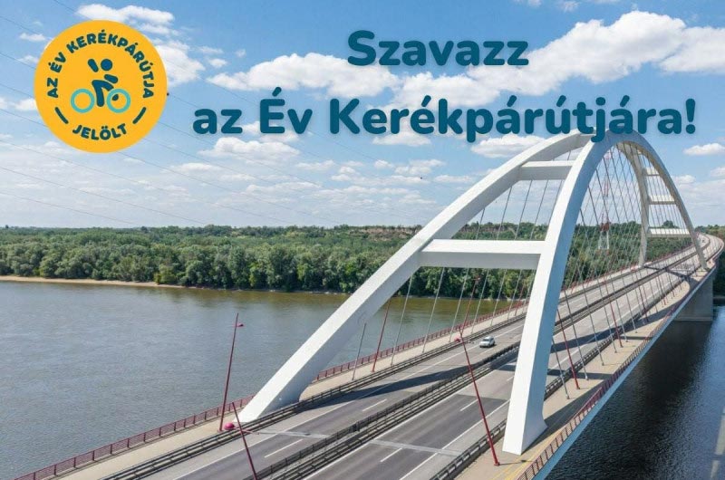 A Dunavecse–Dunaújváros útvonal bekerült az Év Kerékpárútja 2026 döntőjébe